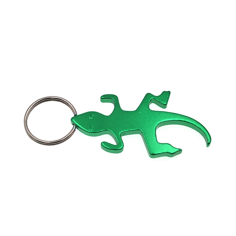 Wholesale Colorful Gecko Keychain Metal Lizard Keychain Aluminum Lizard