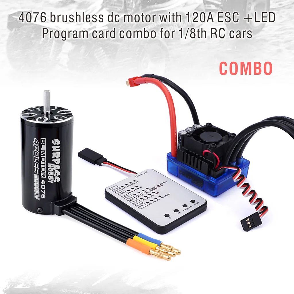 3678 2250KV 5mm Sensorless Brushless Motor 120A Brushless Waterproof ESC Combo 