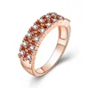 Pave Setting Eternity Engagement Promise Wedding CZ Crystal Band Ring Party Gifts