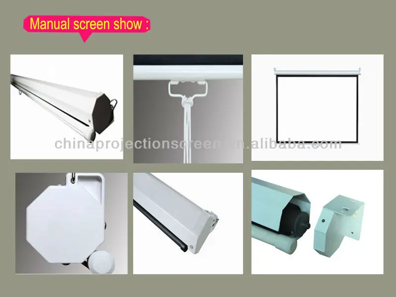 120inch Wall Mount Manual Screen/Spring Roller Mechanism Manual