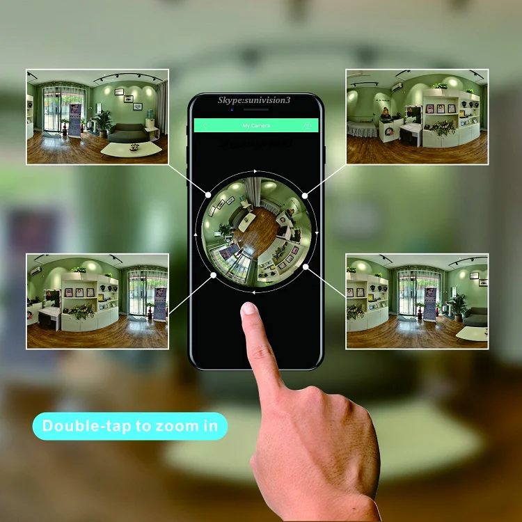 360 градусов панорамная скрытая Wi-Fi камера с лампочкой 960P, мини IP-камера безопасности