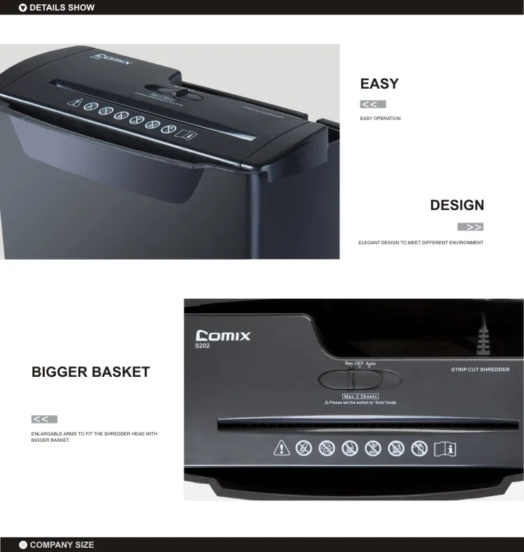 5sheet Capacity Stripcut Paper Shredder Shredders For Small Office & Home Use 2minute