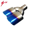 china factory classic blue chroming SS304 universal exhaust tail pipe muffler / tips