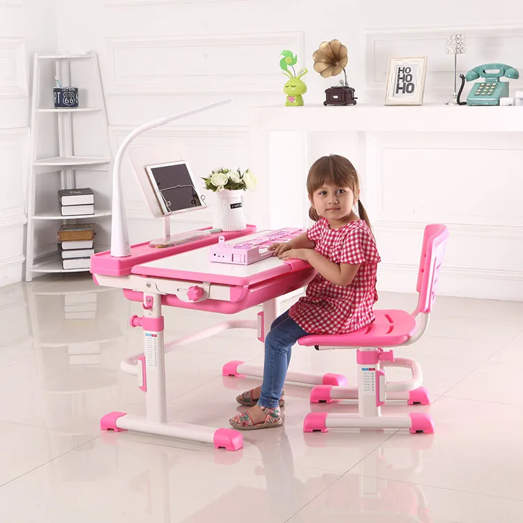 Children Furniture Ergonomic Height Adjustable Kids Desk And Chair Set ...