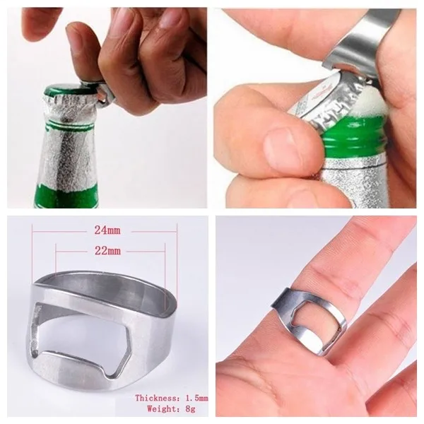 Beer Bottle Opener Convenient Portable Cheap Bottle Opener Thumb Ring OpenJB 
