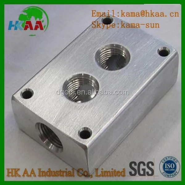 Aluminum Air Compressor Manifold Block 3 Way Manifold For Air