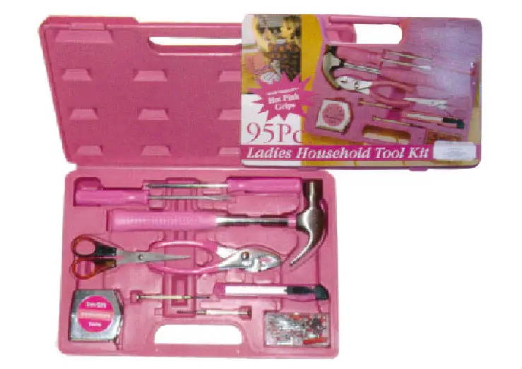 14pcs Ladies tool kit pink tool set, Lady tool hardware
