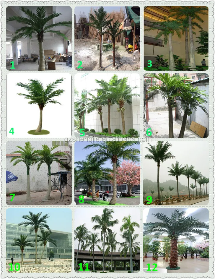 Gold Metal Palm Tree For Indoor And Outdoor Decor Artificial Fan Palm