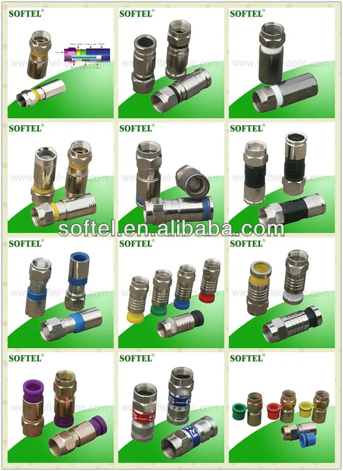 Rg6/rg11 Crimp Connector,Catv Crimp Connector/tv Cable Male Connector