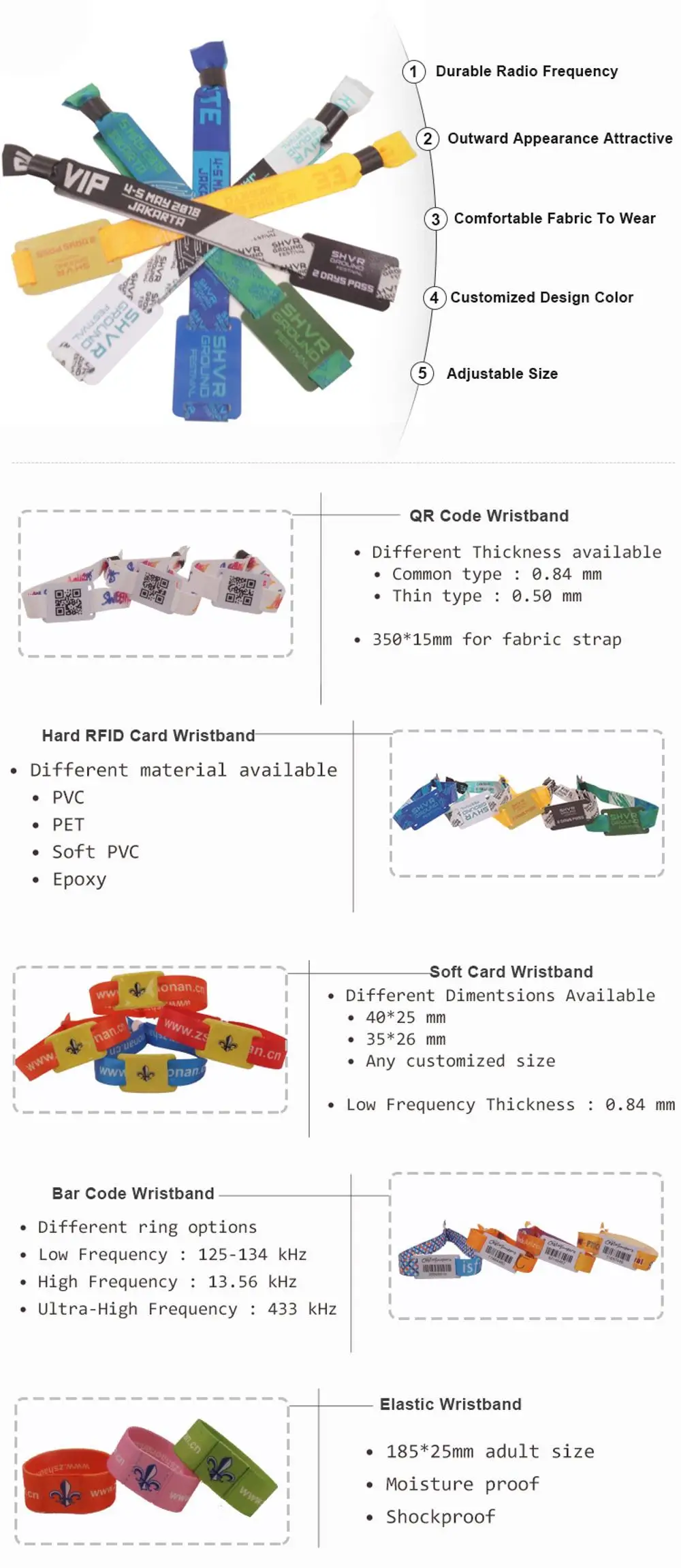 Customized Logo Jacquard Polyester Stretch Belt Elastic Wristband