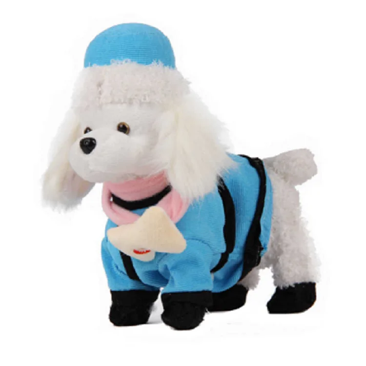 热销售电池供电步行狗毛绒电音乐狗 - buy 毛绒玩具,毛绒电动肌肉狗