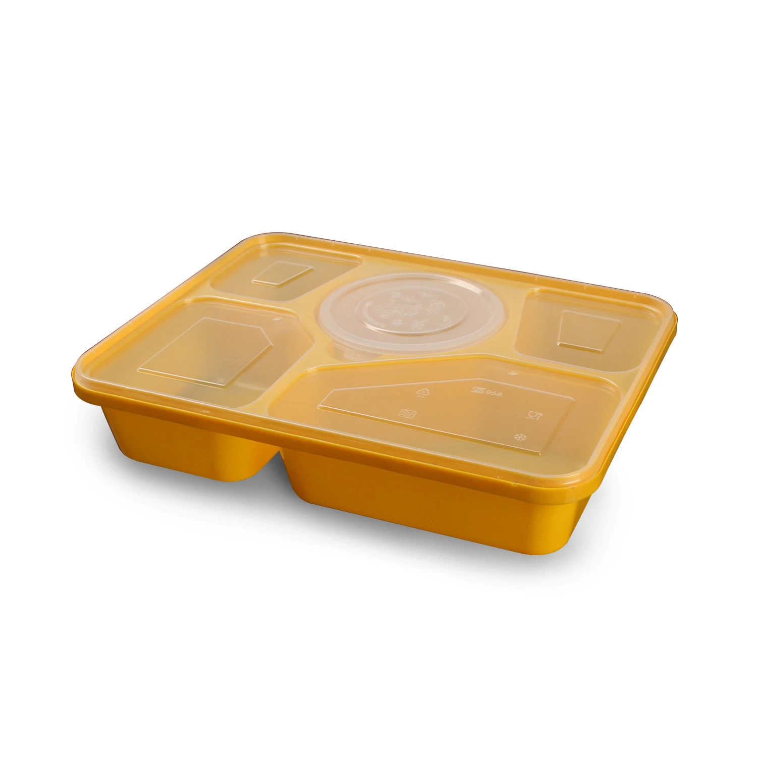 Sz-9616 Plastic 6 Compartment Disposable Lunch Box - Buy 6 Compartment ...