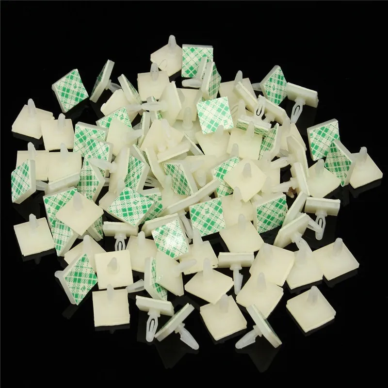 100 Pcs Hc5 Nylon Plastic Stick On Pcb Spacer Standoff 3mm Hole