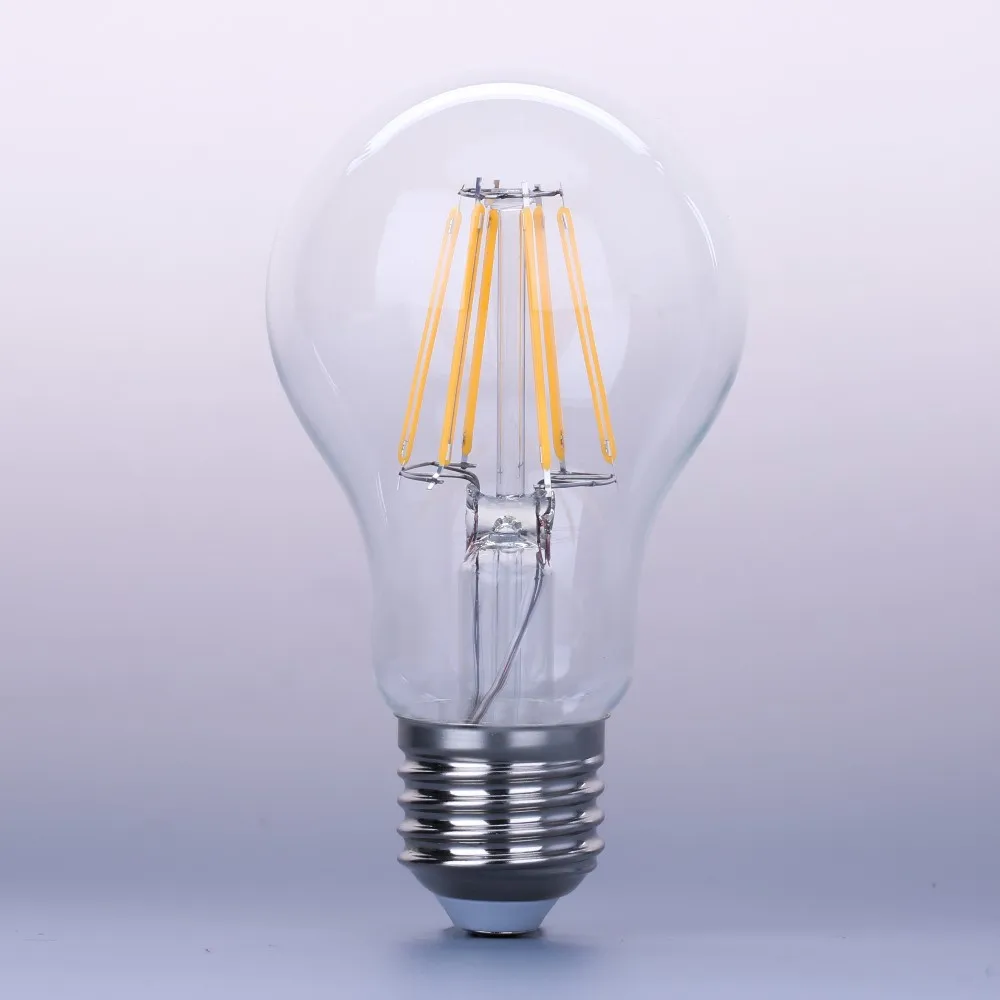 2700k 600lm 6w E27 A60 A19 Led Filament Bulb Light With Saa Certificate ...