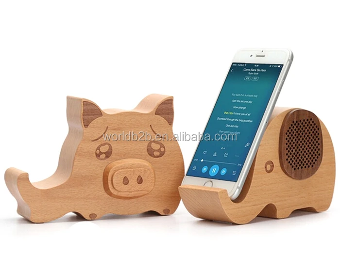 2016 New Premium Nyata Kayu Bluetooth Speaker Kayu Ponsel 