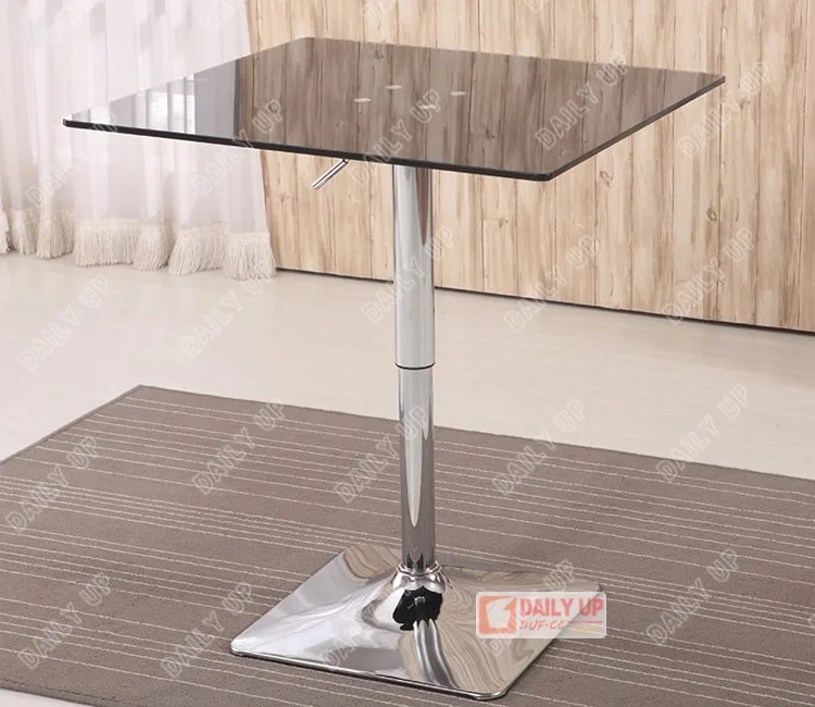 2016 Latest Dining Table Designs Height Adjustable Glass Banquet Table Mirrored Leisure Entertainment Table Top Made In China