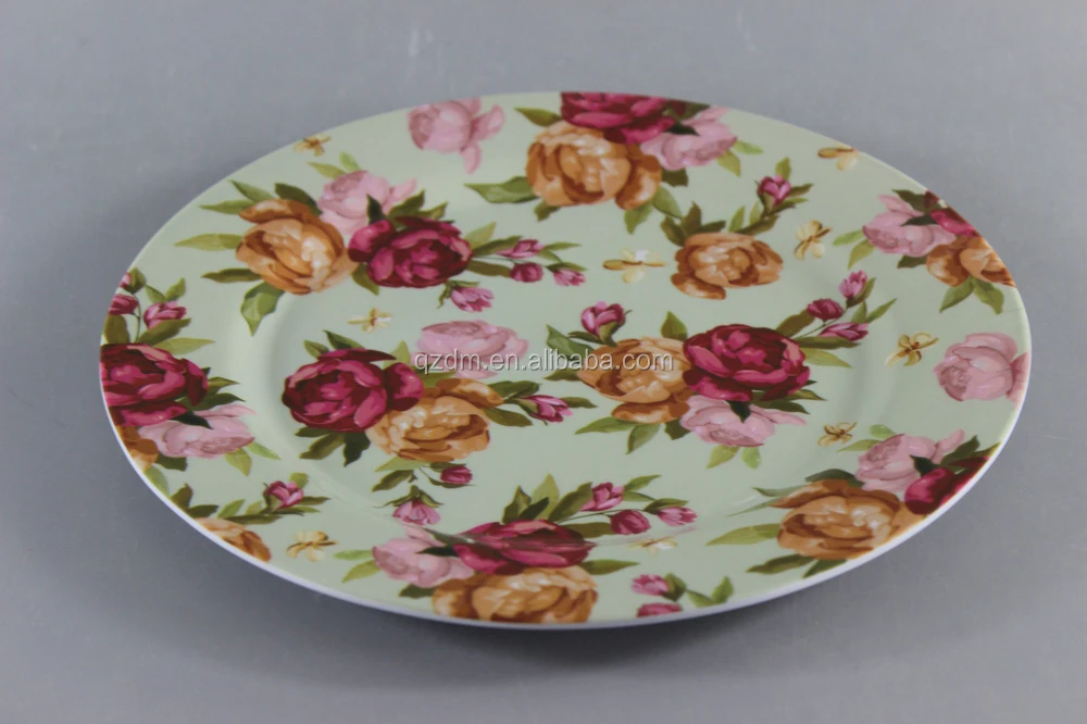 A1 Or A5 Melamine Flower Print Plate Set