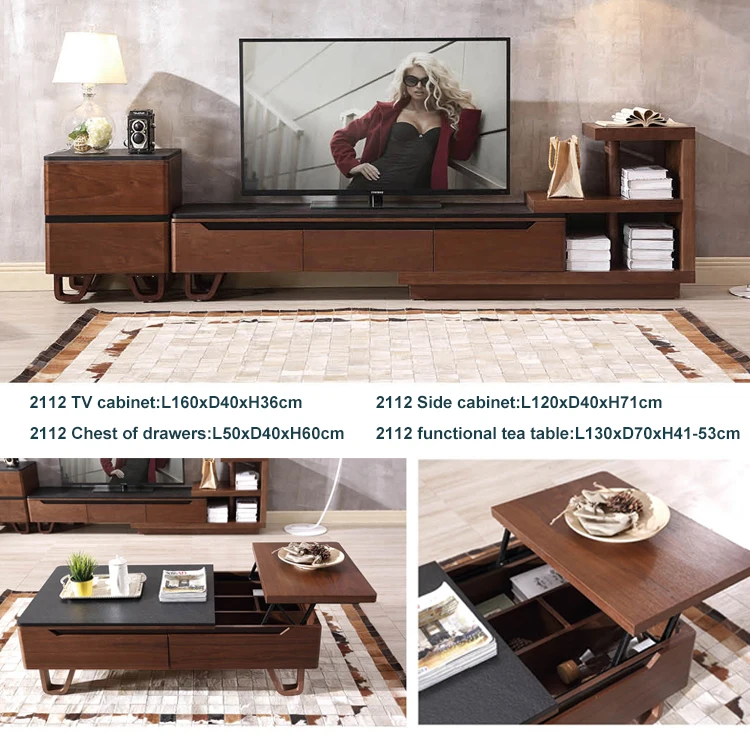 Tempered glass coffee table tv stand furniture living room