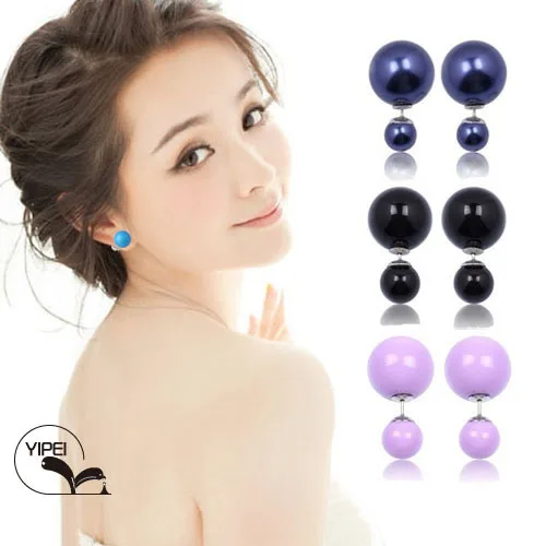12mm Pearl Stud Earrings Find Deals Get Quotations Moq 1pair Pearl Earrings Est Double Side Stud For Women