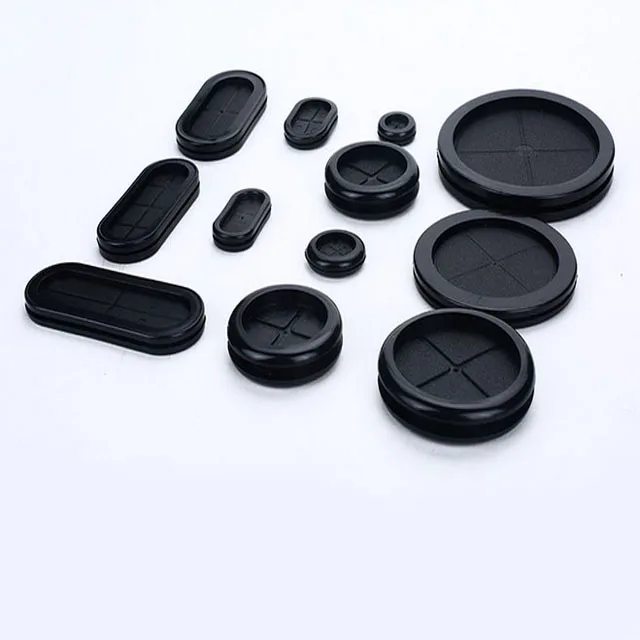 Universal Closed Hole Wire Oval Rubber Grommets Conductive Rubber