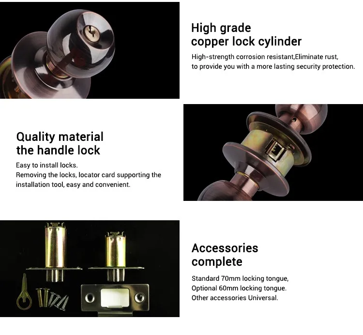 High quality door latch head Promotion cheap price and mortise lock set door knob Lock
