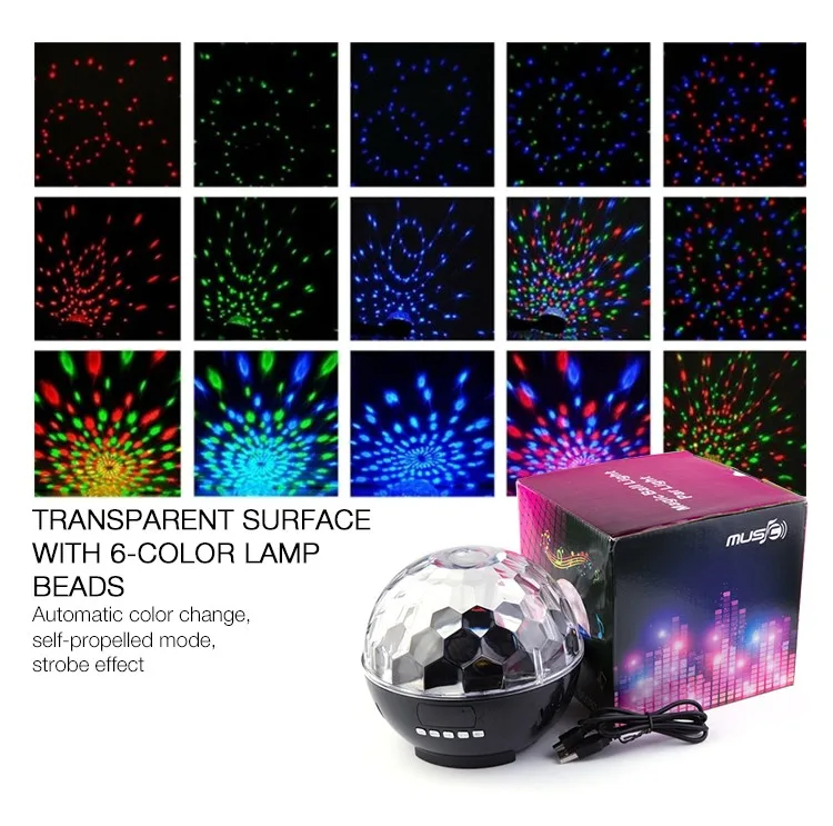 Dreamy colors disco light bluetooth speaker