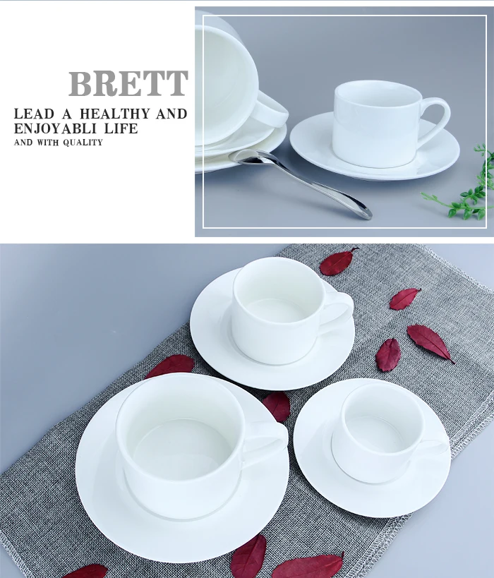 Drinkware White 150ml Ceramic Coffee Tea Cup Set