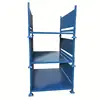 Durable 4 Layer Iron Shelves Plate Shelving Metal Stacking Pallet Rack in Workshop for Market