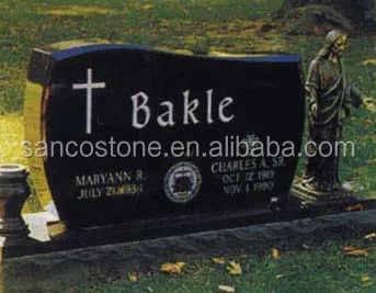american black granite headstone