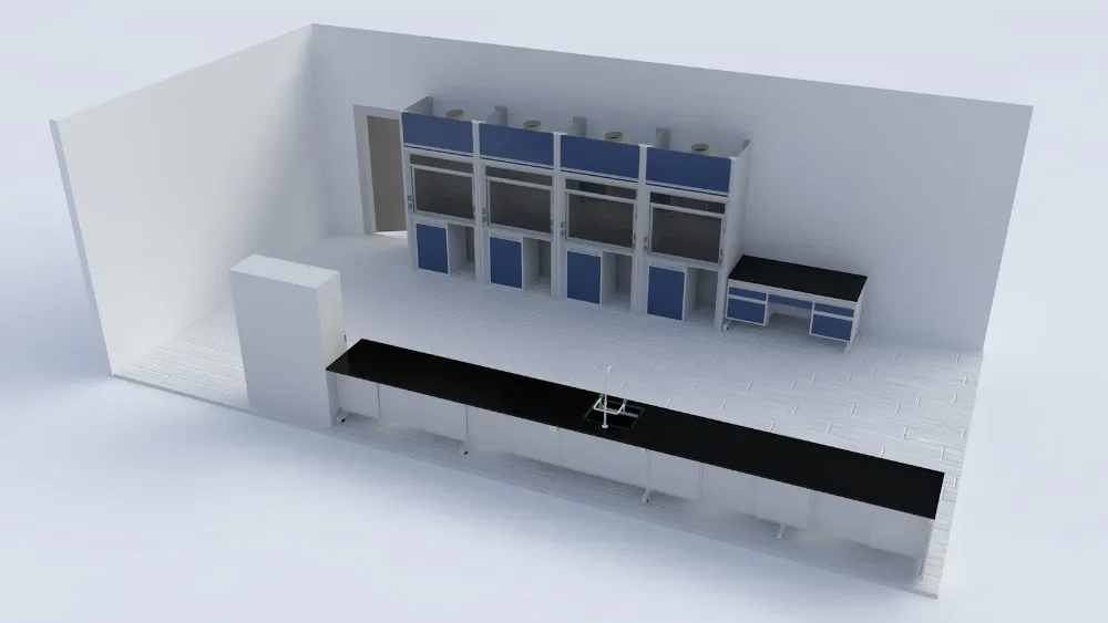 Vav Control Laboratory Canopy Hood Lab Fume Hood Chamber With One Seat