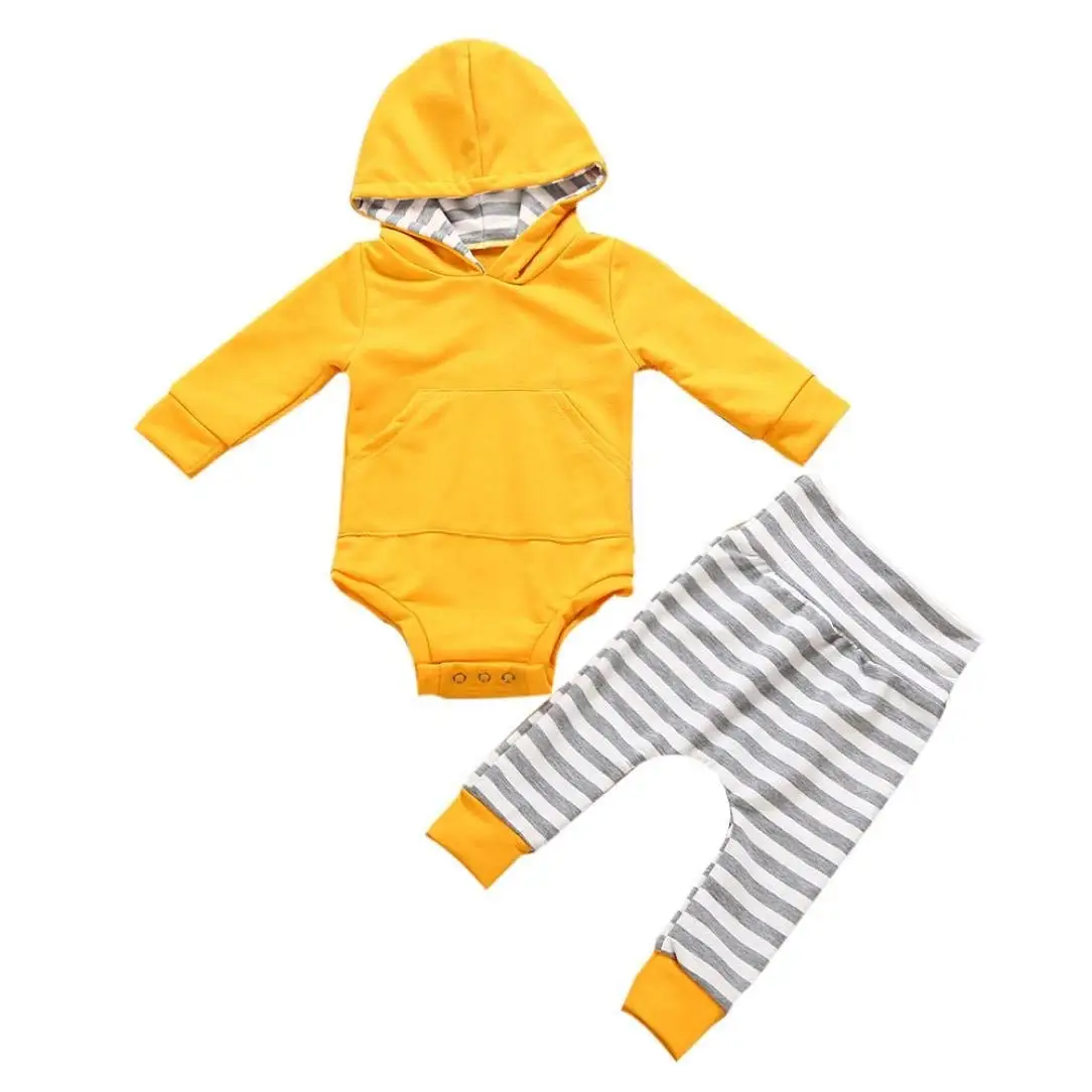 FORESTIME 2PCS Winter Casual Toddler Baby Boys Girls Deer Print Hoodie Tops+Pants Outfits