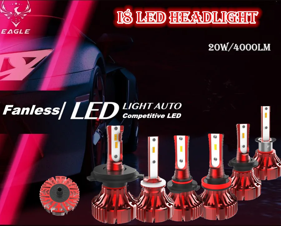 I8 Fanless Mini LED Headlight