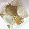 Top seamless pure white and gold seashell wall tile/ mother of pearl shell mosaic