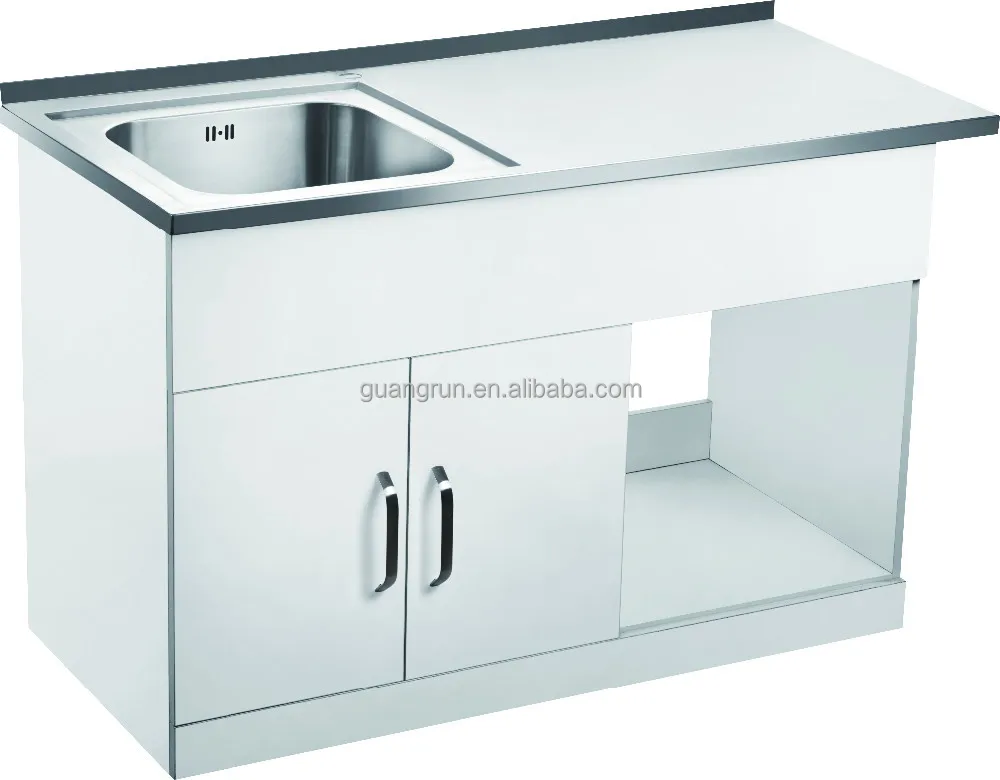 Free Standing Commercial Stainless Steel Laundry Tub Cabinet With