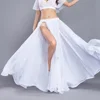 Adult Woman Dancer Performance Belly Dance Skirt Solid Color Big Swing Gypsy Skirt