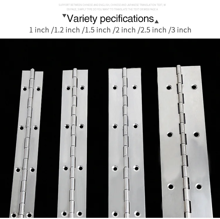 Wholesale Price Long Continuous Hinges Stainless Steel Piano Hinge