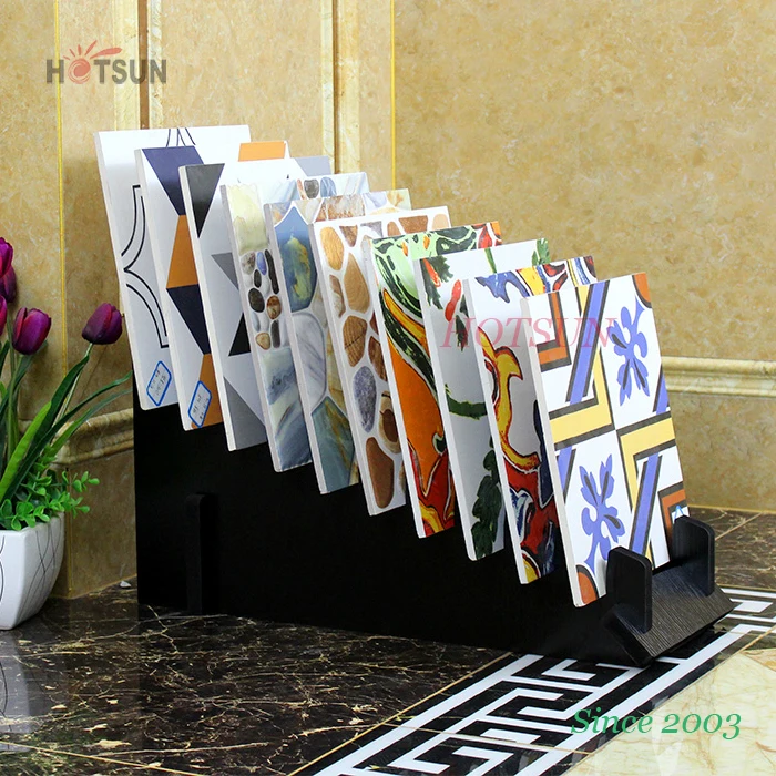 Black Color Foamed Board Display Stands For Tiles Ceramics Tiles
