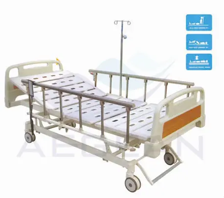 AG-BM107 ABS headboard/ 3-Function medical intensive care electric hospital bed for nursing homes