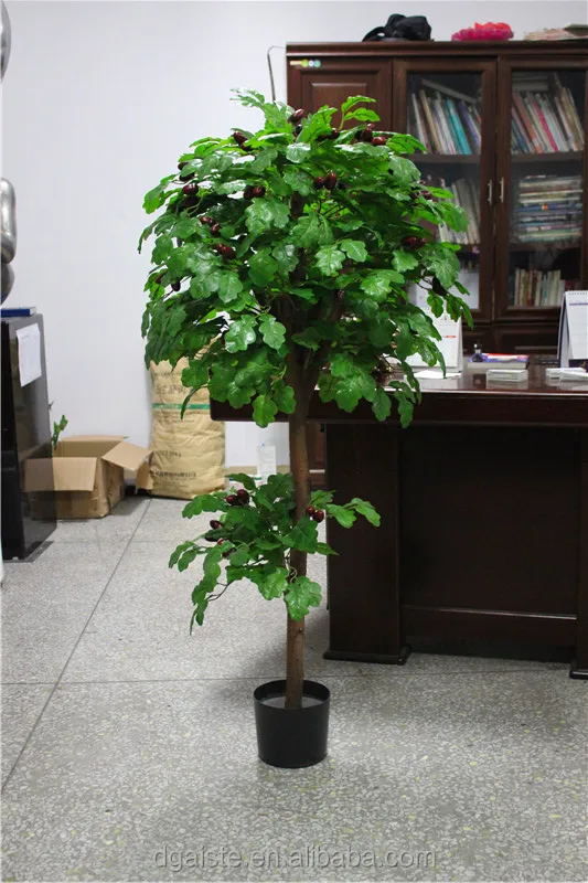 Artificial Oak Tree Fake Fruited Small Potted Oak Tree - Buy Fruited ...