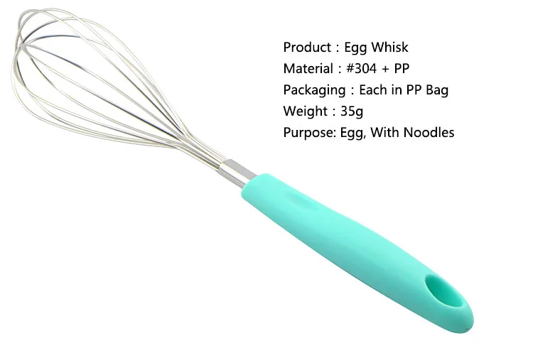 PP Handle Cheap Kitchen Egg Whisk