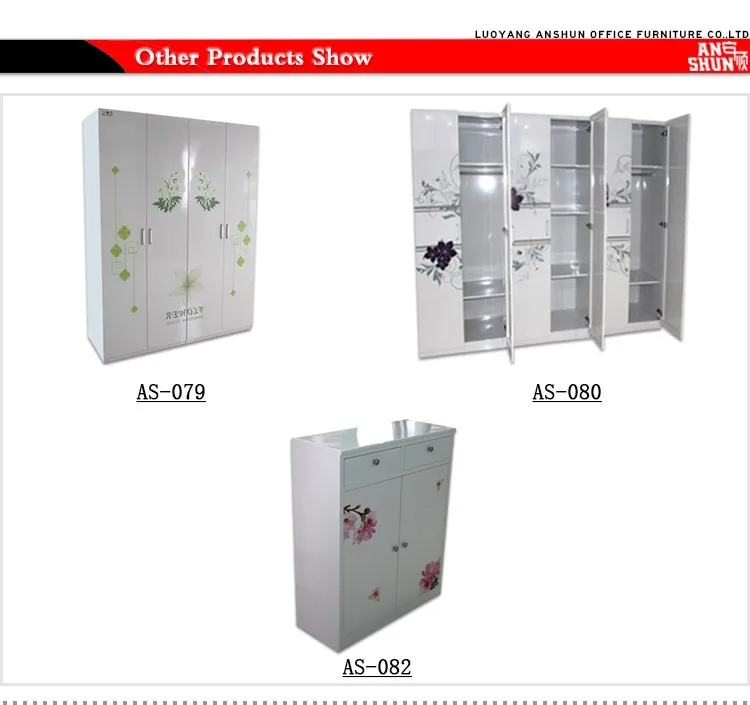 Customized Hanging Clothes Steel Almirah Furniture Almirah Wardrobe