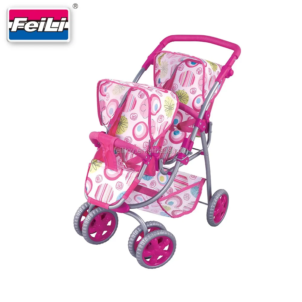Fei Li Baby Doll Twin Strollers With Rotating Wheels Doll Stroller And ...