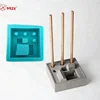 Concrete pen holder molds small house office desk decoration forms Cement flower mini pot mold silicone