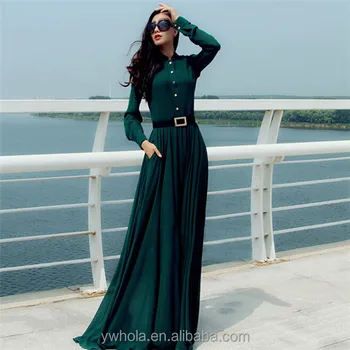Dark Green Maxi Formal Dresses
