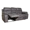 Grey fabric recliner sofa in living room sofas with storage box and coffee table for rest