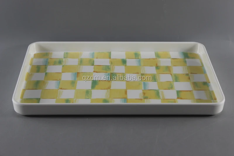 Tartan design 15.5" Melamine Serving tary ,Tea tray