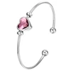 BW1903211 xuping heart jewelry crystals from Swarovski, wholesale metal copper alloy 925 sterling silver color bracelets bangles