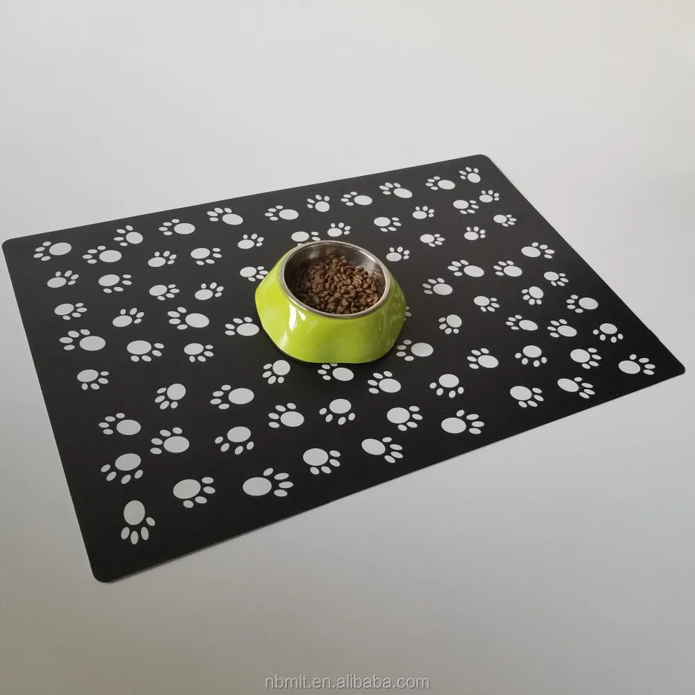 Pp Pet Feeding Mat With Eva Backing Cute Paw Design Pet Food Mat Buy Pp Pet Feeding Mat With