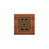 Wooden Metal acrylic mirror panel 13A electric plugs socket 5 pins socket 2+3