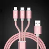 USB Cable 3 in 1 for iph Data Lines charging cable micro Type-C Charging Mobile Phone Cables 2A 1M for Android for Tablet/iph